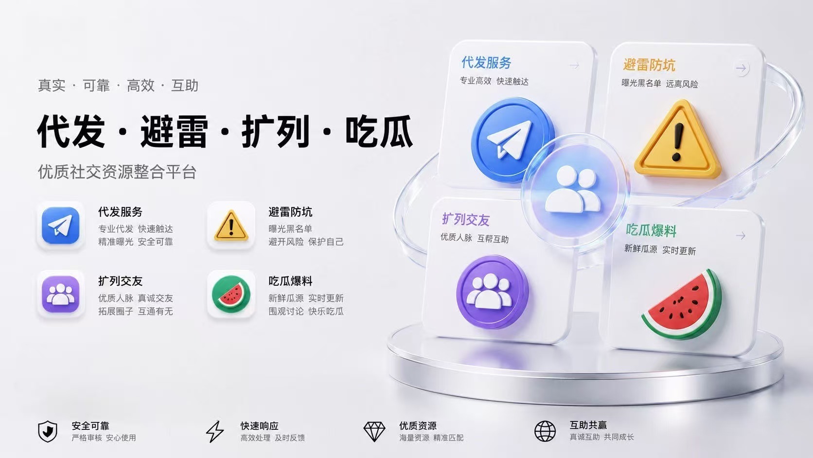 代发、避雷、扩列与吃瓜服务